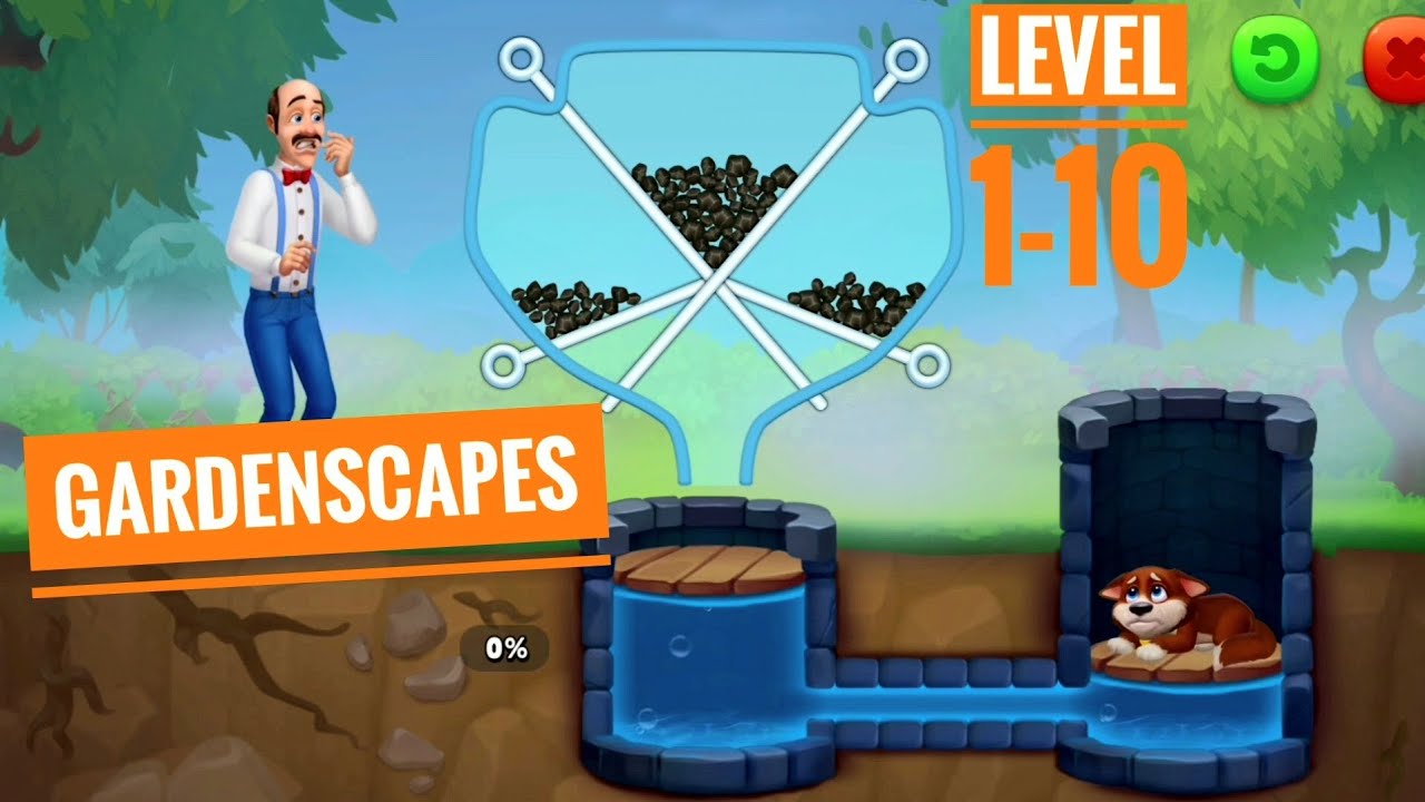 Gardenscapes Gameplay Level 1-10