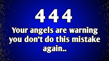 🕊444✨️Je engelen waarschuwen je dat je deze fout niet nog een keer mag maken.