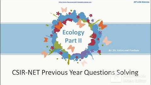 Solving Ecology Questions from CSIR NET Life Sciences  (Part-II)