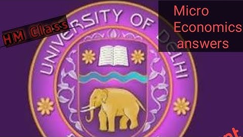 DU Sol Assignment |Micro Economics assignment answers