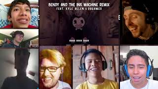 Bendy And The Ink Machine Remix And Lyric Video - The Living Tombstone Reaction Mash-Up