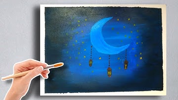 RAMADAN KAREEM | STEP BY STEP TUTORIAL USING ACRYLIC PAINT