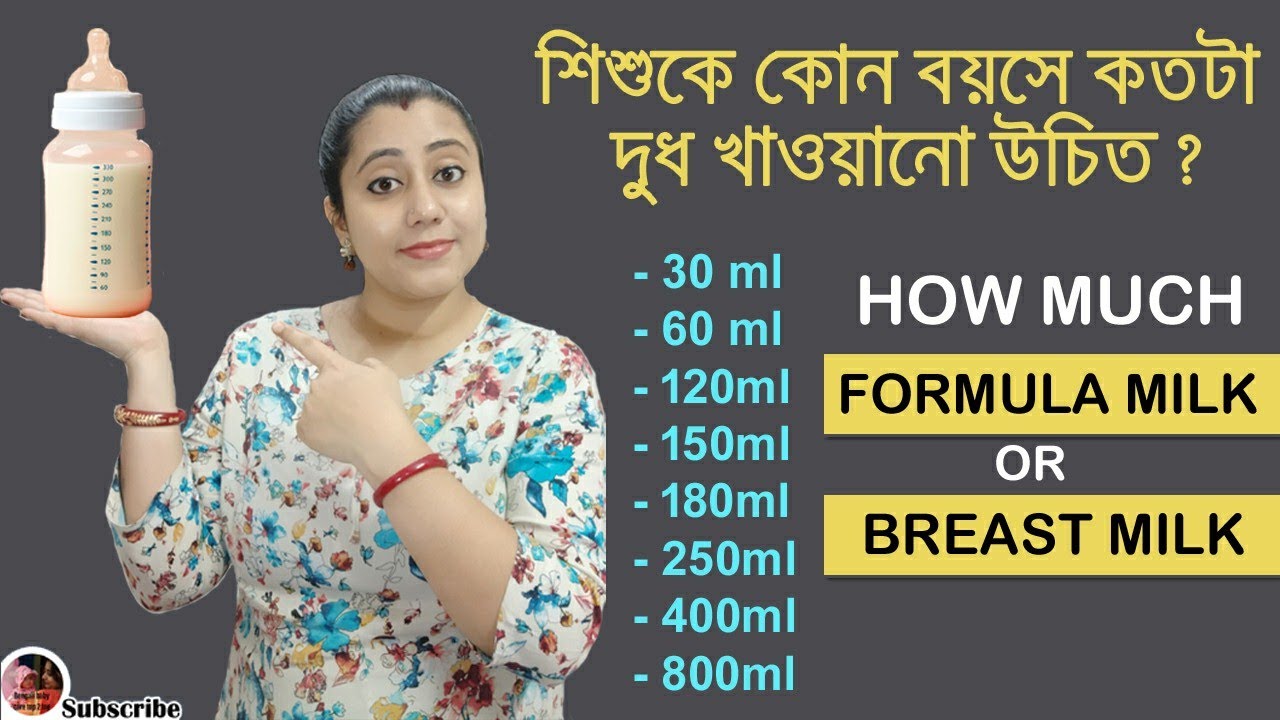 How much milk should I feed my baby |feeding chart | শিশুকে কোন বয়সে কতটা পরিমাণ দুধ খাওয়ানো উচিত?