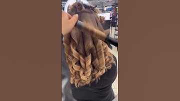 HOW TO CURL YOUR HAIR WITH A CLAMP CURLING IRON #haircurling #haircurls #hairtutorial