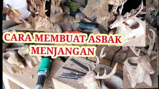 asbak menjangan#kerajinan #ukirankayu #wood carving..