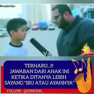 Anak Palestina ketika ditanya lebih sayang ibu atau ayah