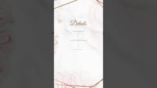 Majestic Cherry Blossom Theme Video Wedding Invitation | WhatsApp Wedding Invitation Video