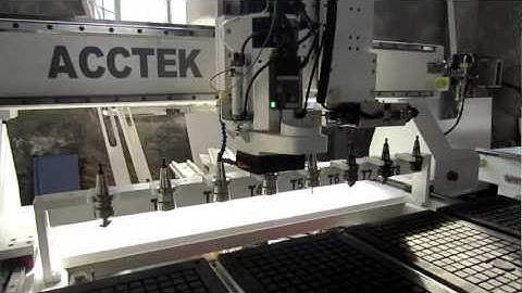 Acctek ATC cnc router machine AKM1325C auto tools changer video