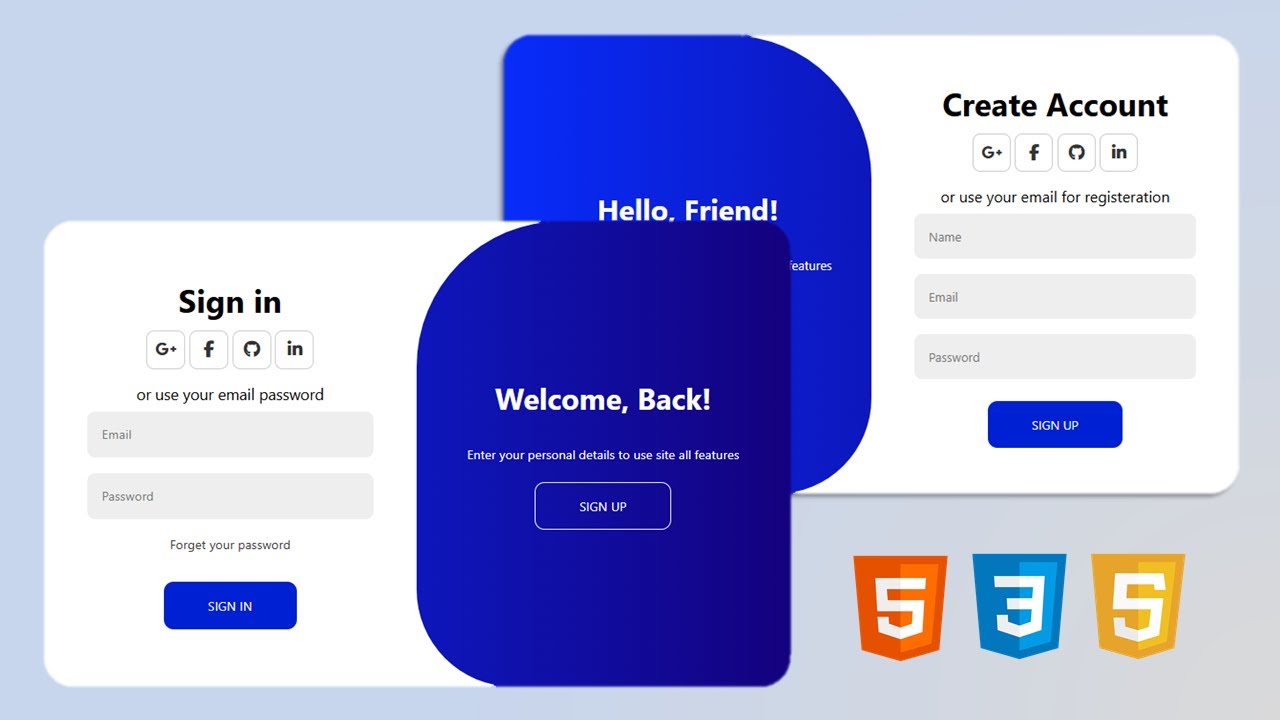 Animated Login + Registration Form Using HTML CSS & JavaScript | FMK Tech - پښتو