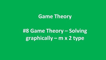 8 #GameTheory - Solving Graphically - m x 2 type