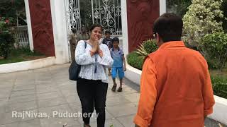 Kiran Bedi welcomes Visitors at RajNivas
