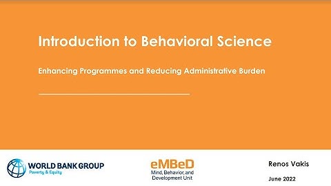 [UNIN & World Bank] An Introduction to BeSci - Enhancing Programmes & Reducing Administrative Burden