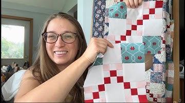 Stargazer Quilt Along- Week 2- Making the chain blocks and end chain blocks, nine patch tutorial