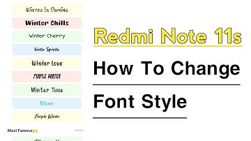 Redmi Note 11s How To Change Font Style