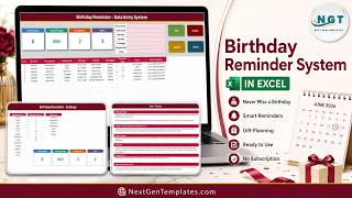 Birthday Reminder System in Excel