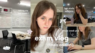 EXAM VLOG | finals week study vlog, intense studying, 1am study sessions & finishing my degree! ᯓ★
