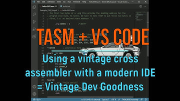 TASM + VS Code, using a vintage DOS cross compiler w/VS Code for 8bit development