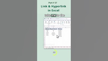 Link & Hyperlink in Excel Part 57  #excel #spreadsheetmagic #exceltips