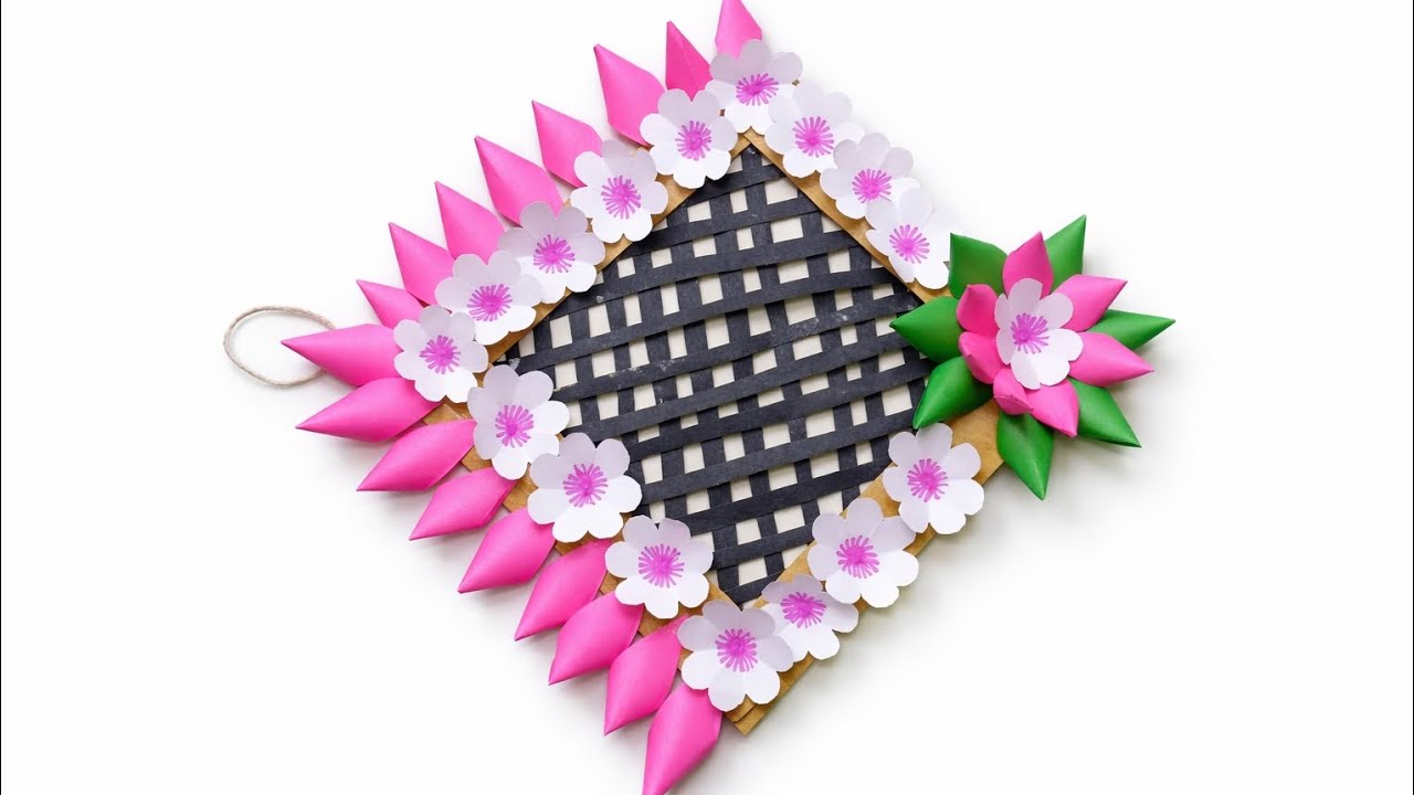 सुंदर पेपर वॉल हैंगिंग कैसे बनाएं 🌸 | आसान पेपर क्राफ्ट | DIY होम डेकोरेशन