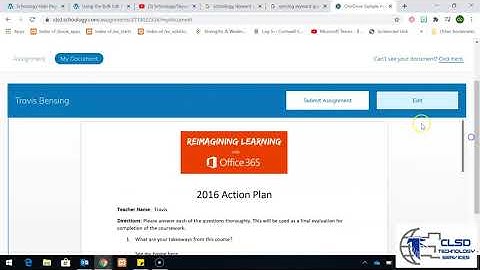 Student View of OneDrive Assignments