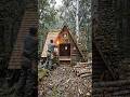 Would You Stay Here Alone? 😨 Forest Shelter Reveal #shorts #viralvideo #construction