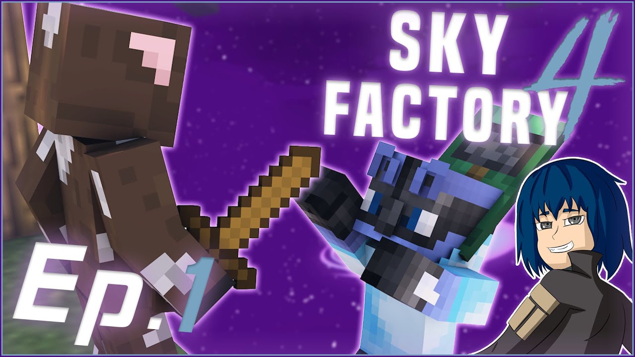 Minecraft SkyFactory 4 | Ep.1 - A Little Me! w/TheCow - YouTube