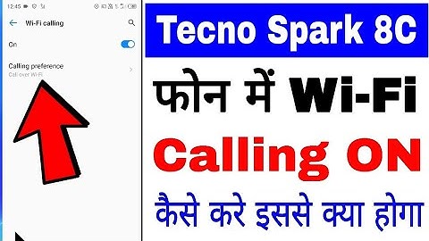 tecno spark 8c me wi-fi calling on kaise kare।। tecno spark 8c me wi-fi calling kaise use kare