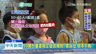 20200203中天新聞　教部發50萬份童罩給私幼　家長仍苦買不到