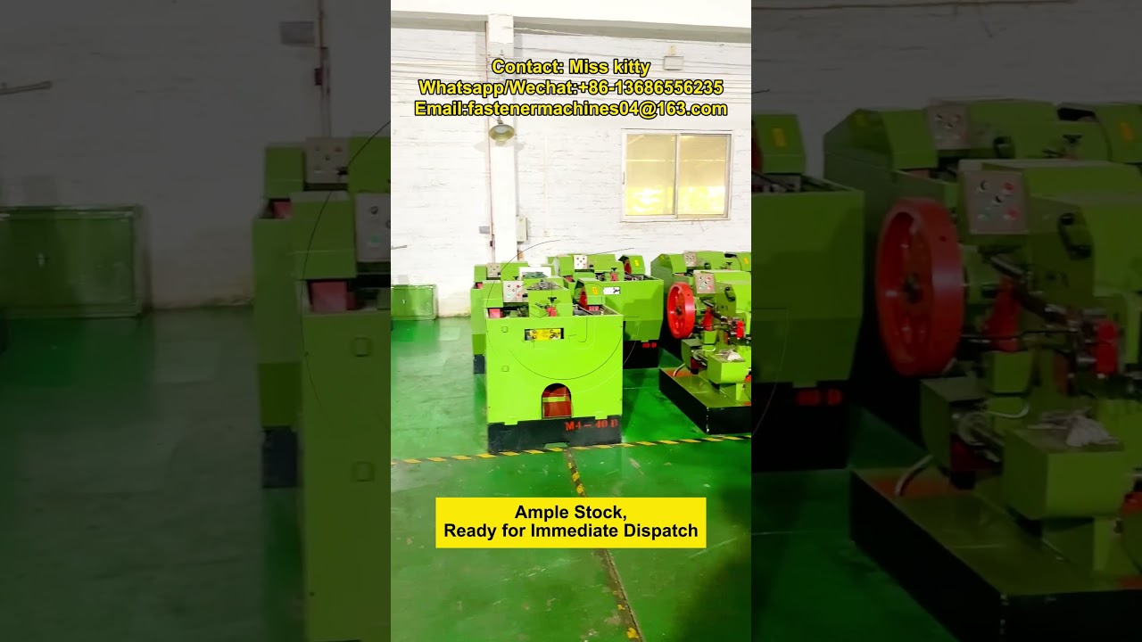 High speed M4 heading machine in operation display in stock