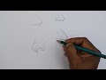 How to draw a nose  pencil sketch drawing  tapas art