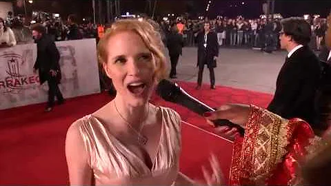 Jessica Chastain Speaks on the Marrakech Red Carpe...