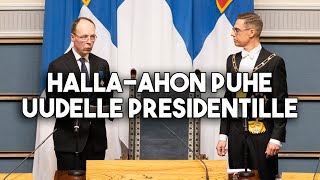 Jussi Halla-ahon paljon kehuttu puhe uudelle presidentille, Alexander Stubbille