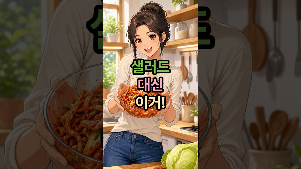 샐러드 대신 이거! 양배추 생채 레시피 숏폼 썸네일