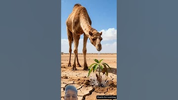 The camel saved the mango plant from drying up by watering it.😭#ai #tree #save #camel