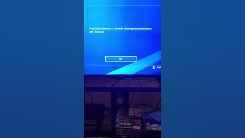 PS4 under Maintenance January 26 2018