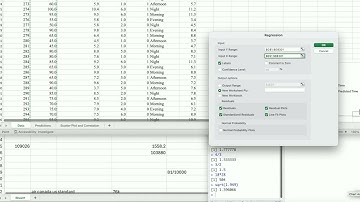 Simple Linear Regression using Excel Data Analysis ToolPak