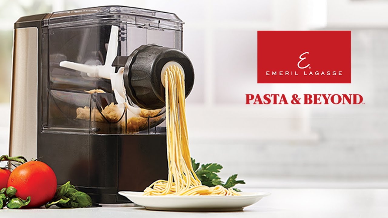  Emeril Lagasse Pasta & Beyond, Automatic Pasta and Noodle Maker  with Slow Juicer - 8 Pasta Shaping Discs Black : Home & Kitchen
