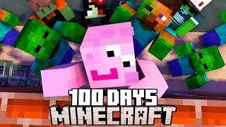 Peppa pig 100 Days on a Zombie Apocalypse - Minecraft