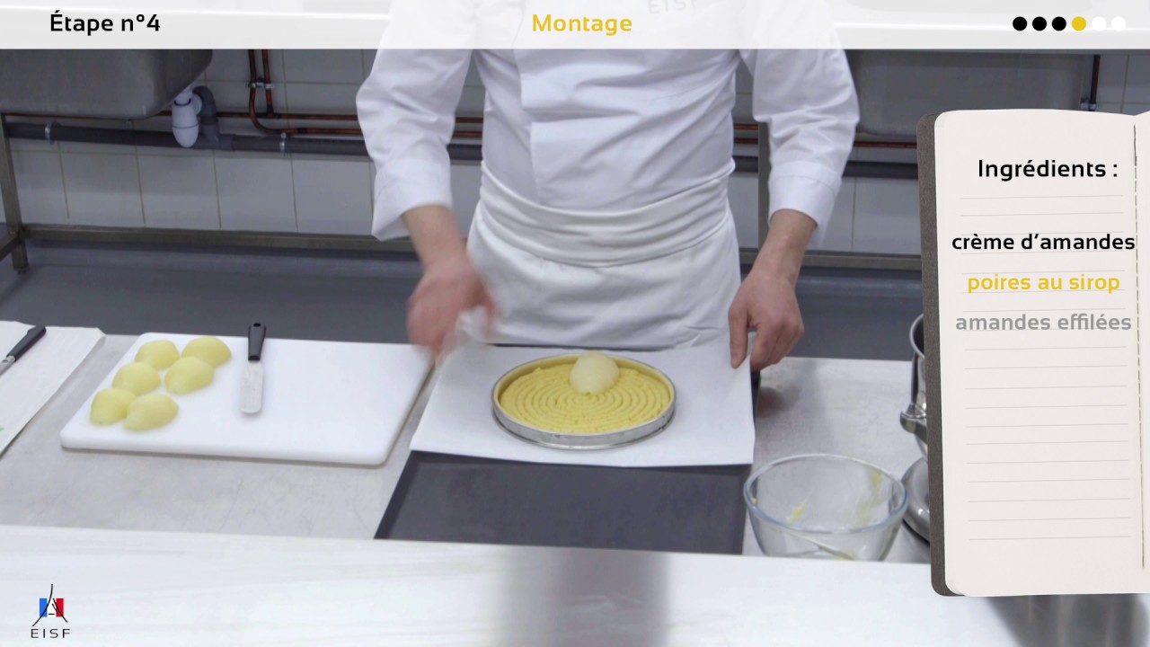 CAP Patisserie en candidat libre Montage de la tarte Bourdaloue YouTube