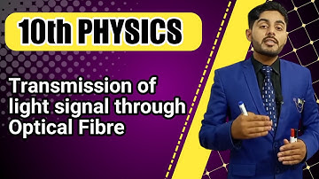 Transmission of light signal through optical fibre class 10 | 10th class physics wallah sabaq urdu