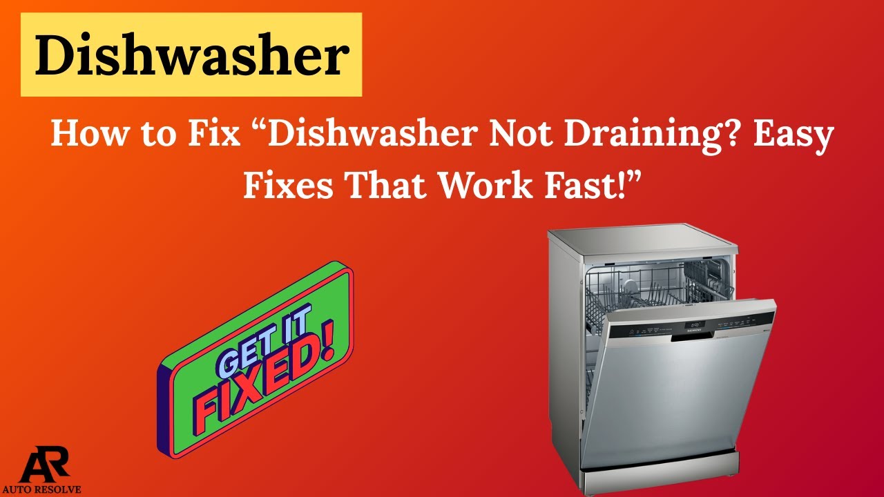 How to Fix “Dishwasher Not Draining? Easy Fixes That Work Fast!” - YouTube