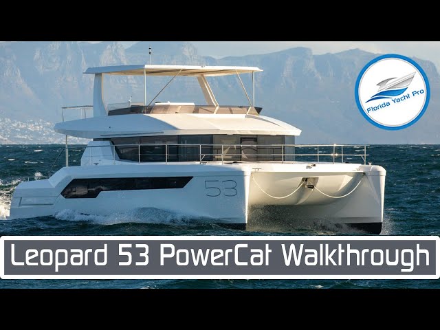 53 PC Leopard 2022 Power NEW Catamaran Walkthrough @ 2022 Miami Boat Show -  YouTube