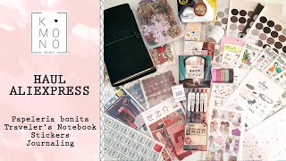 Haul Aliexpress: papeleria bonita, stickers, traveler&#39;s notebook, journaling y mucho más!