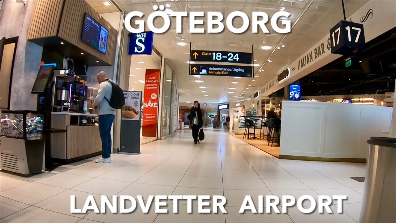 Walking at Göteborg Landvetter Airport. Sweden  (2024)