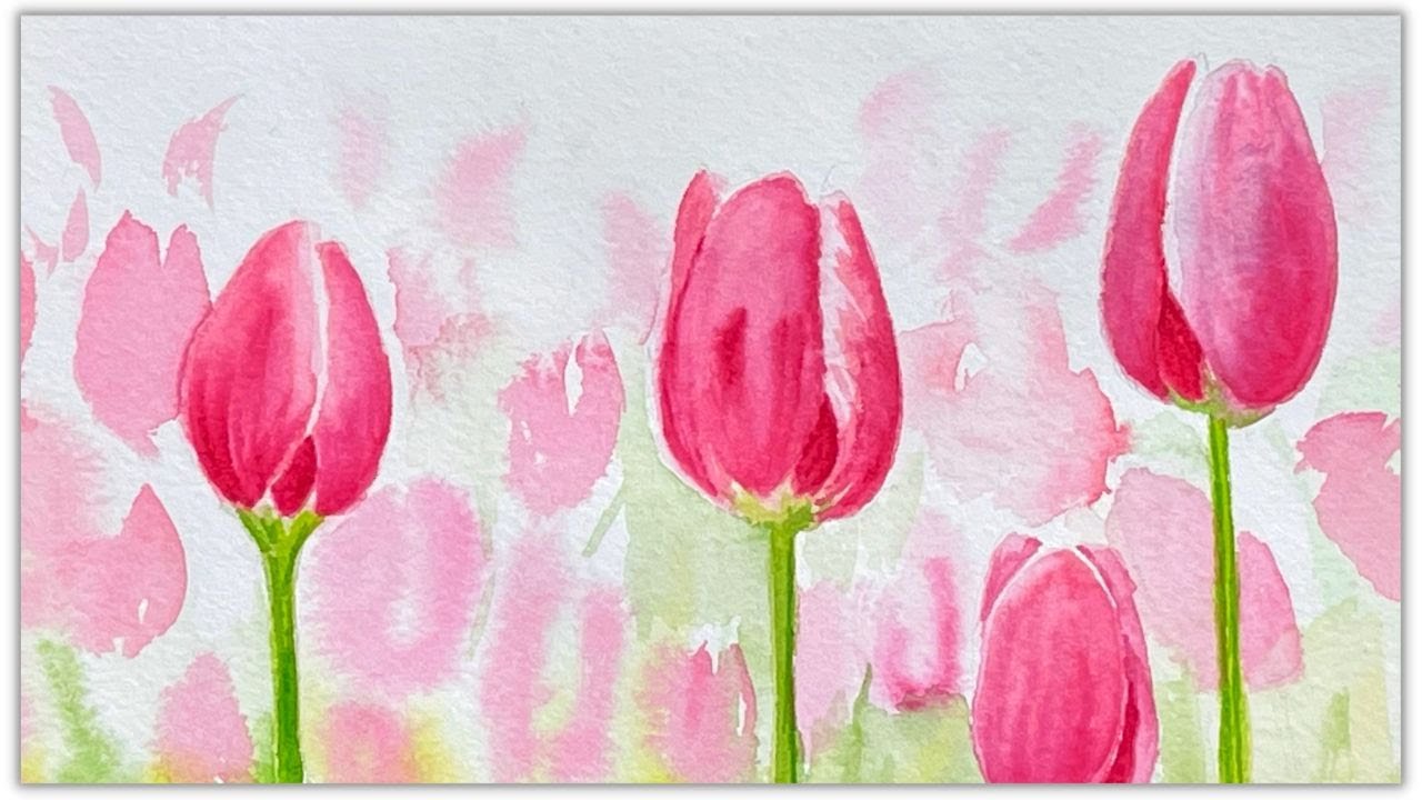 How to Paint Tulips in Watercolor The Easy Way - YouTube