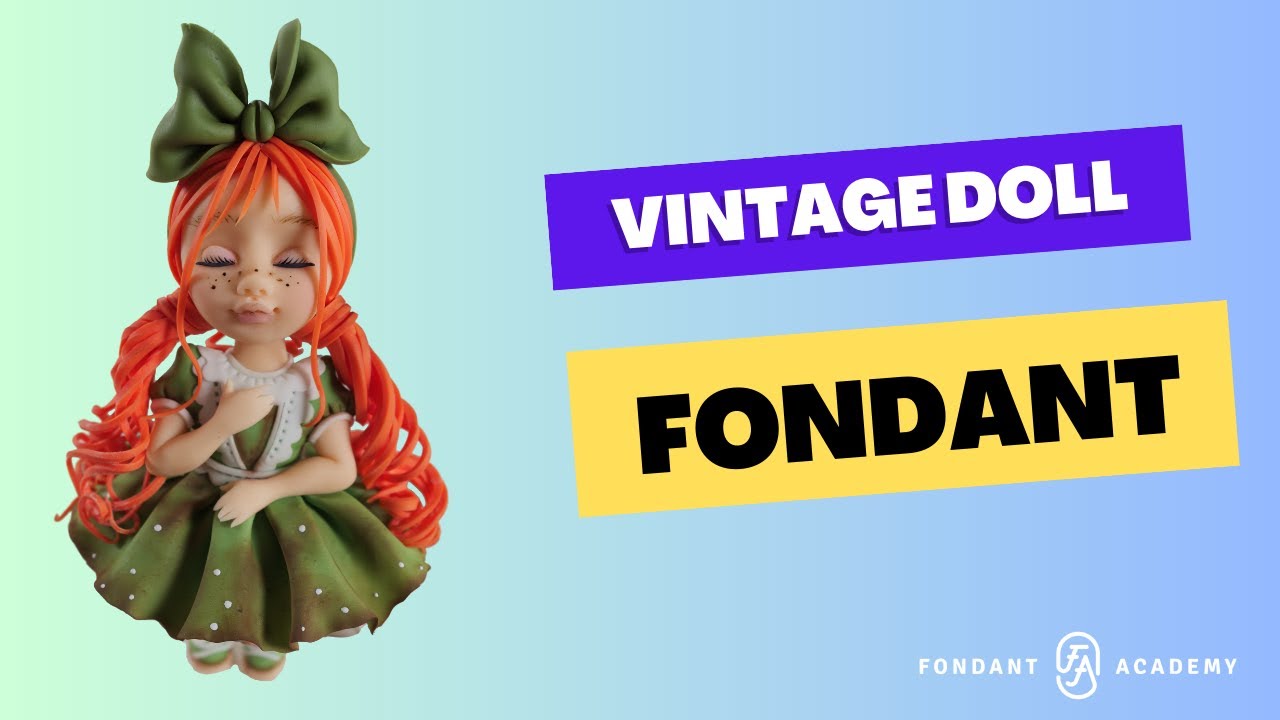 How to Make a Vintage Doll - Fondant Cake Topper - YouTube
