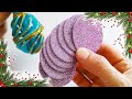 ПРОСТО И КРАСИВО 🎄🎄🎄 Елочная игрушка из кружочков фоамирана