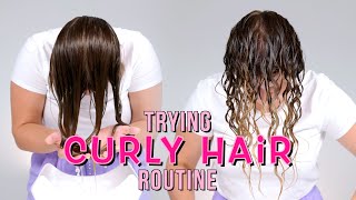 Trying Curly Hair Routine | Viral Bowl Method