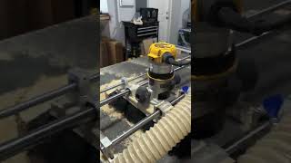 Flattening some ash cookie slabs on my DIY slab flattener
