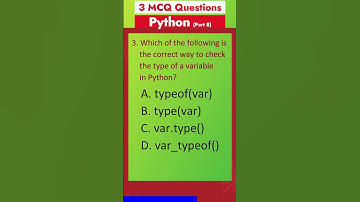 Part 8 - Python MCQ Q&A | Most asked Interview Questions